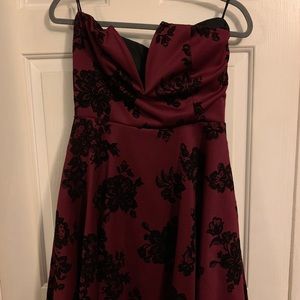 Forever burgundy/black short dress